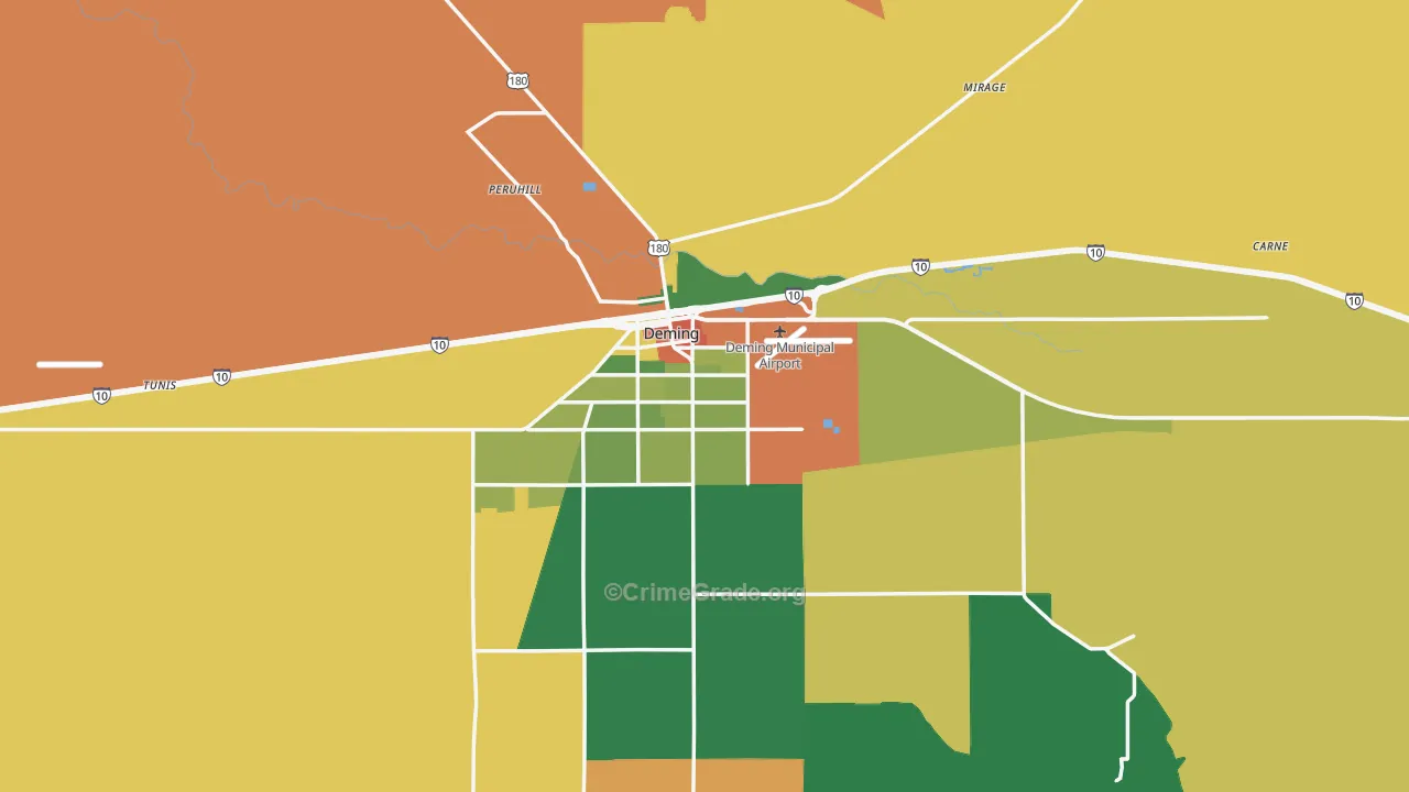 88030, NM Map of Theft Rates