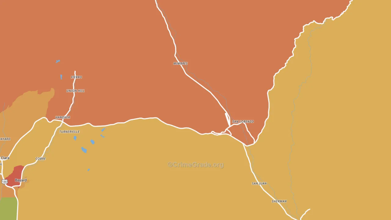 88041, NM Map of Theft Rates