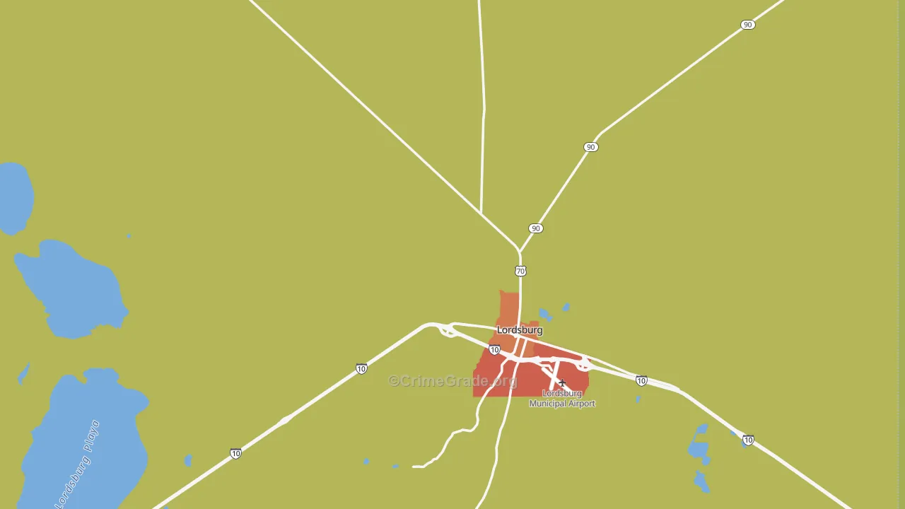 88045, NM Map of Theft Rates