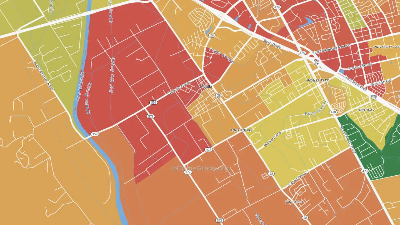 88046, NM Map of Theft Rates
