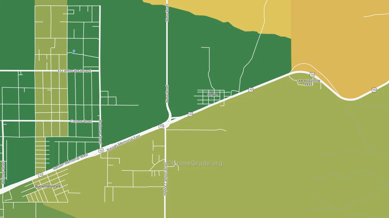 88052, NM Map of Theft Rates