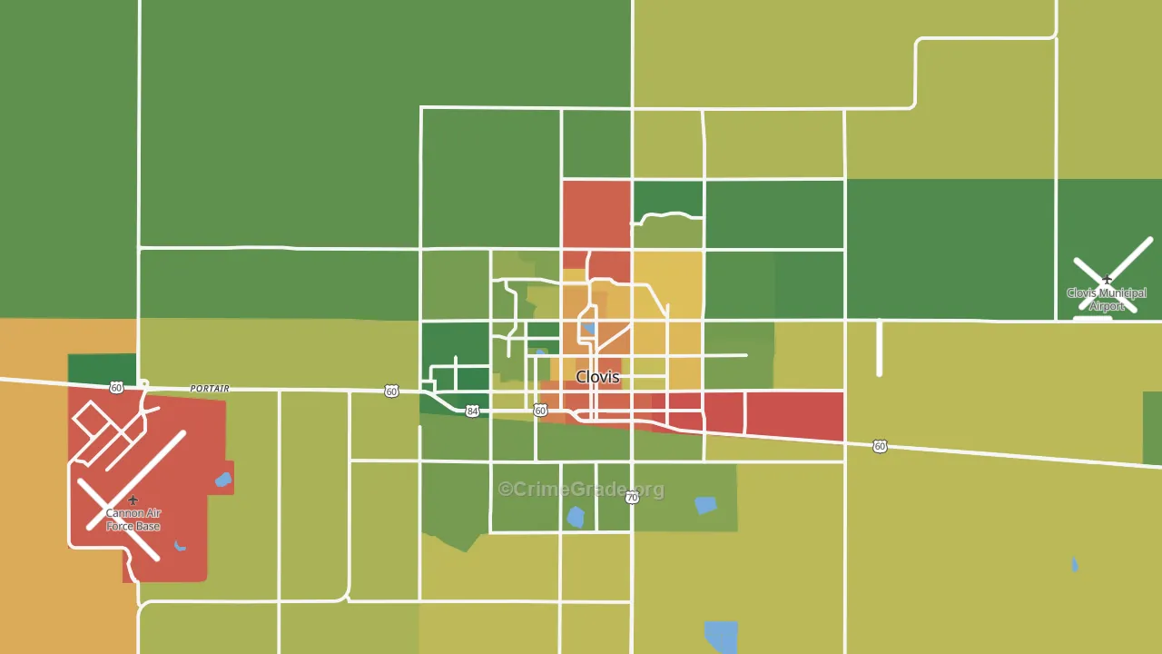 88101, NM Map of Theft Rates