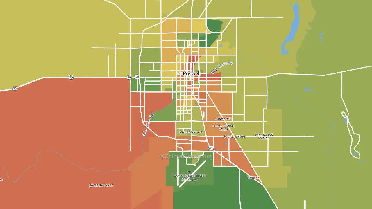 88203, NM Map of Theft Rates