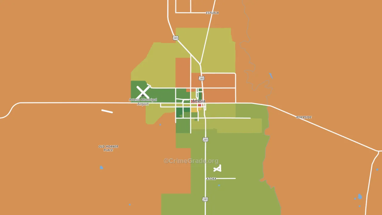 88210, NM Map of Theft Rates