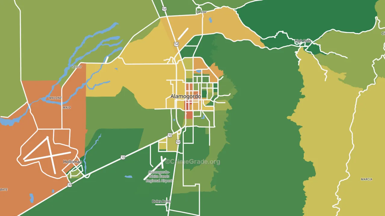 88310, NM Map of Theft Rates
