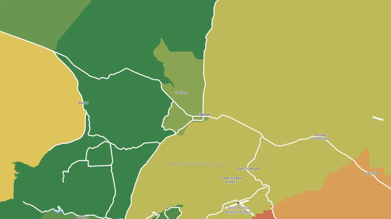 88316, NM Map of Theft Rates