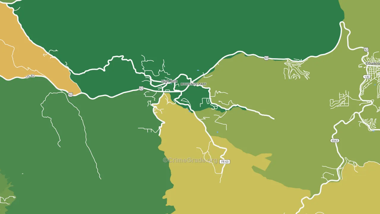 88325, NM Map of Theft Rates