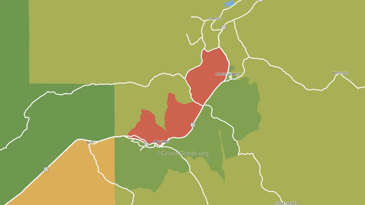 88340, NM Map of Theft Rates