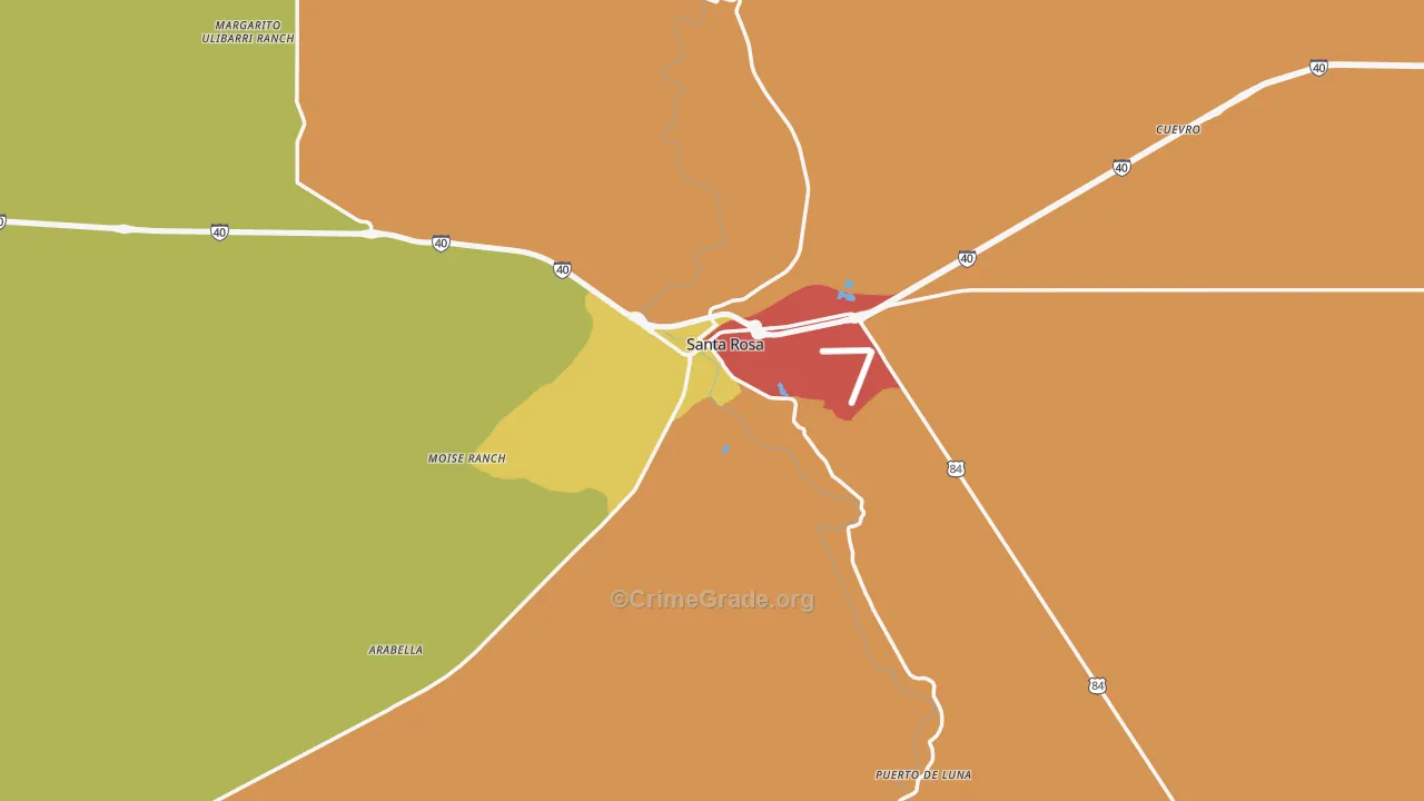 88435, NM Map of Theft Rates