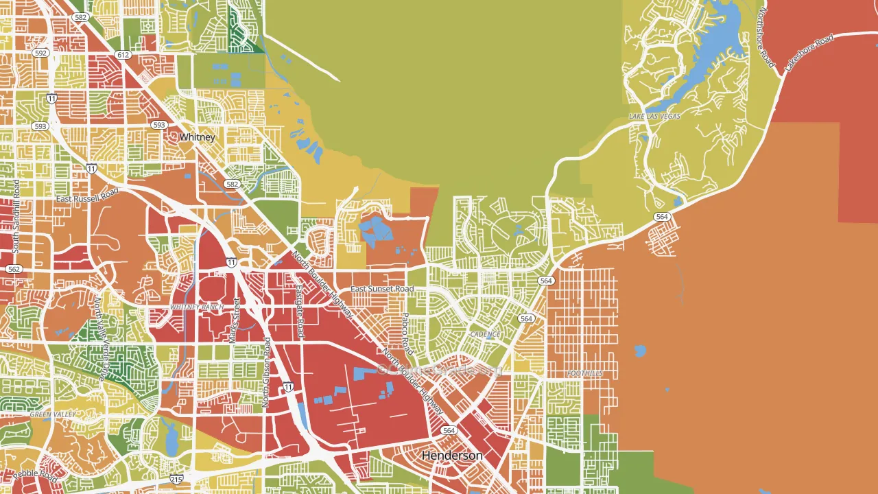 89011, NV Map of Theft Rates