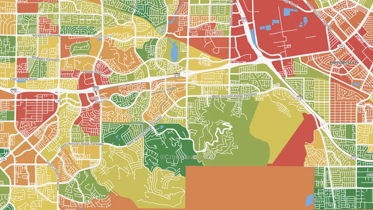 89012, NV Map of Theft Rates