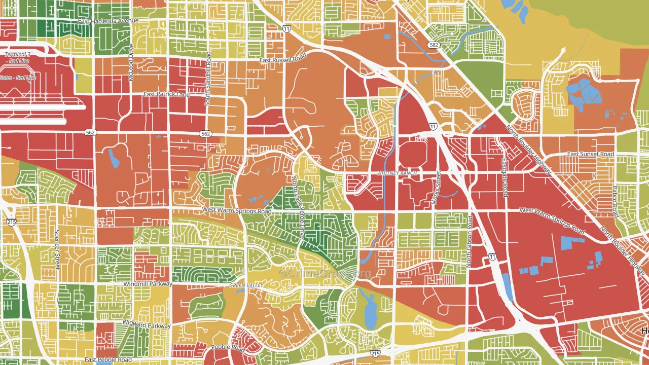 89014, NV Map of Theft Rates