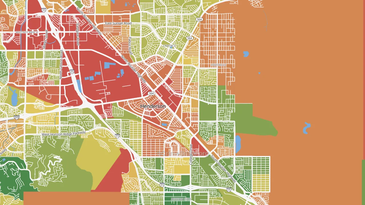 89015, NV Map of Theft Rates