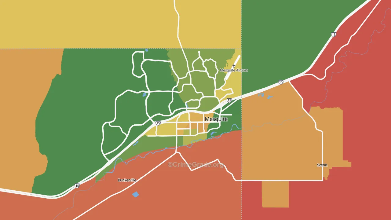 89027, NV Map of Theft Rates