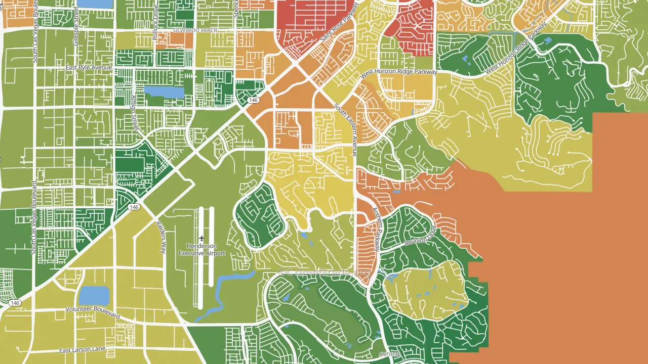 89052, NV Map of Theft Rates