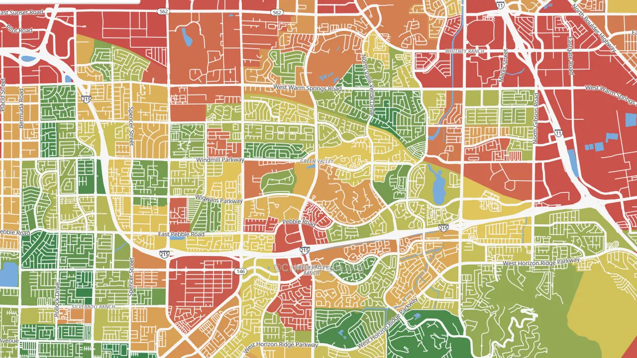 89074, NV Map of Theft Rates