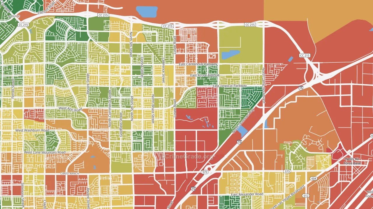 89081, NV Map of Theft Rates