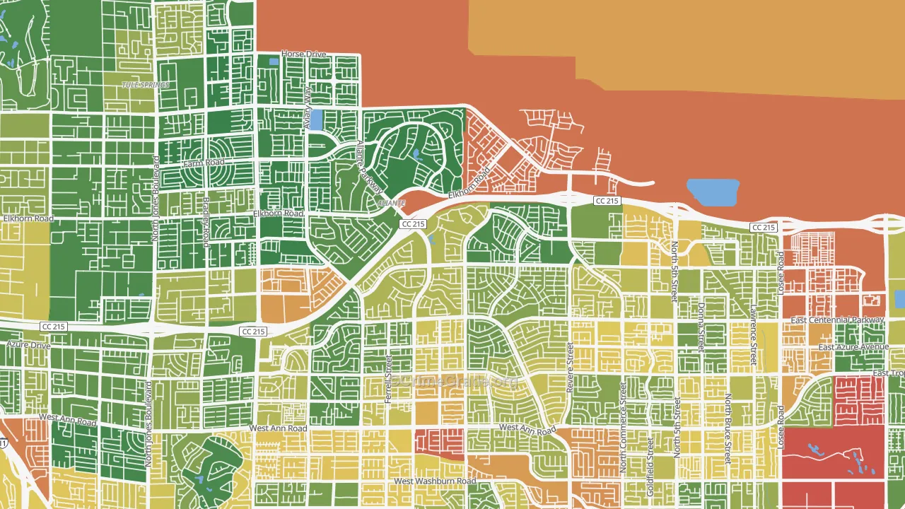 89084, NV Map of Theft Rates