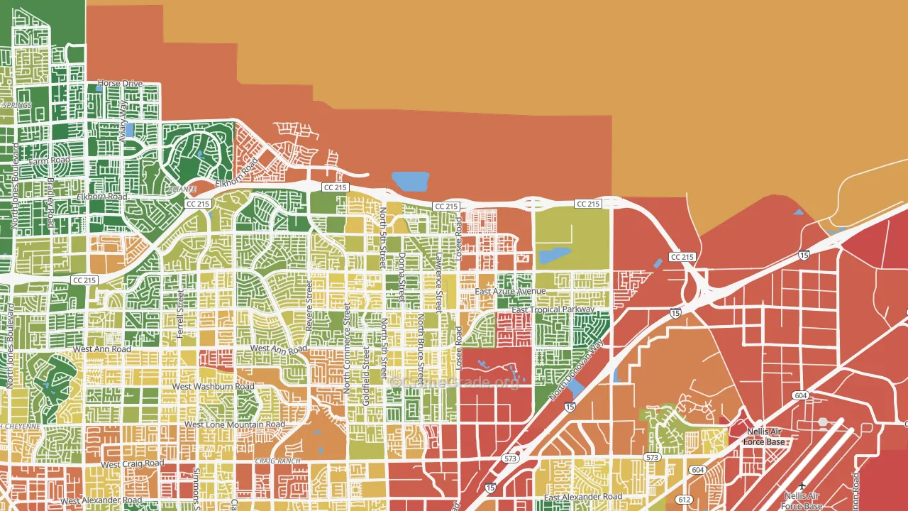 89086, NV Map of Theft Rates