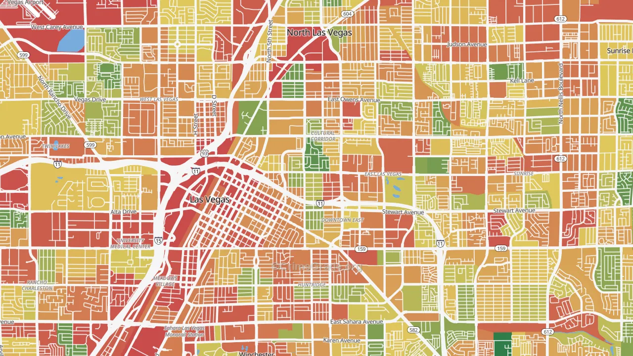 89101, NV Map of Theft Rates
