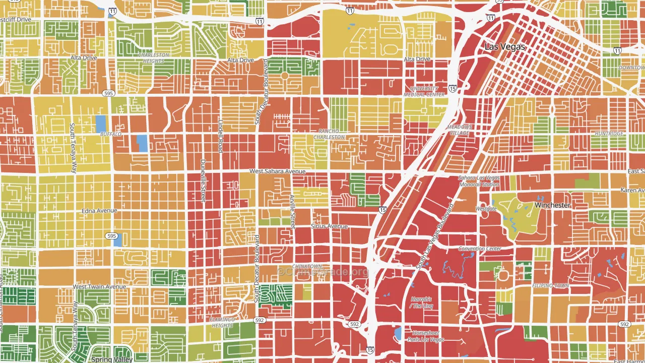 89102, NV Map of Theft Rates