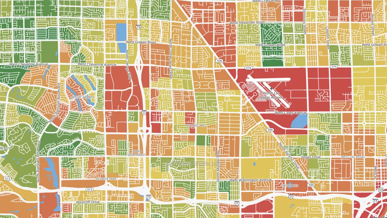 89108, NV Map of Theft Rates