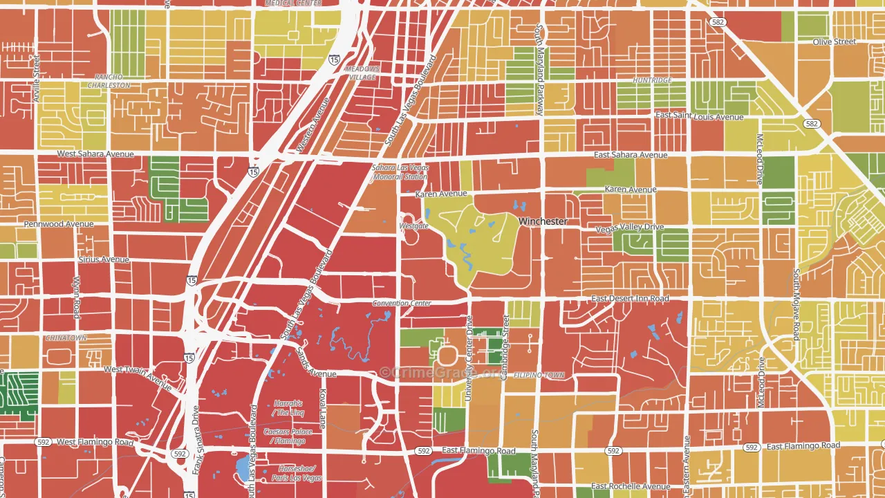 89109, NV Map of Theft Rates