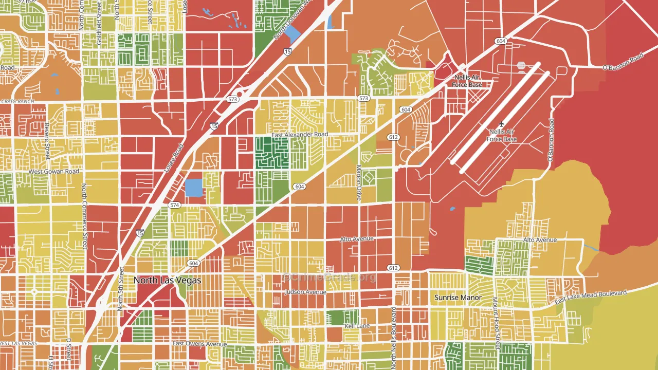 89115, NV Map of Theft Rates