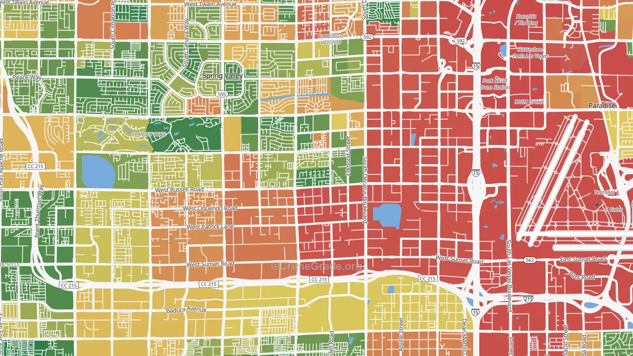89118, NV Map of Theft Rates