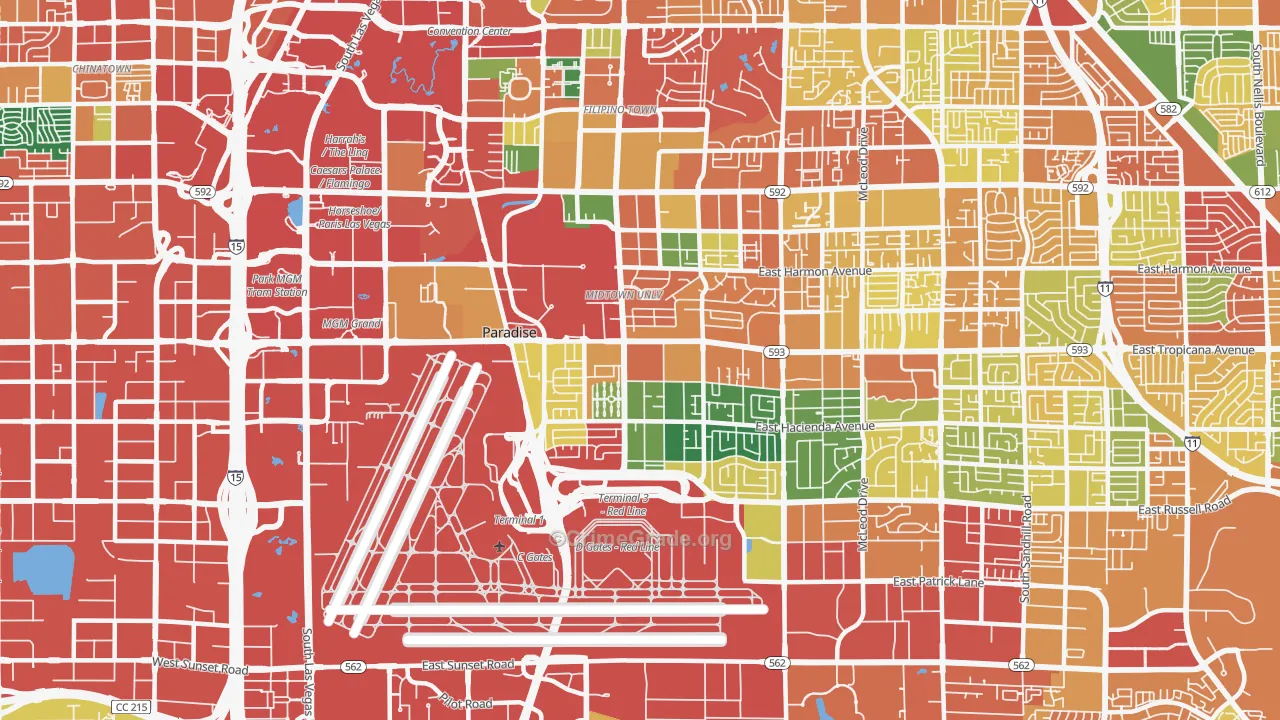 89119, NV Map of Theft Rates