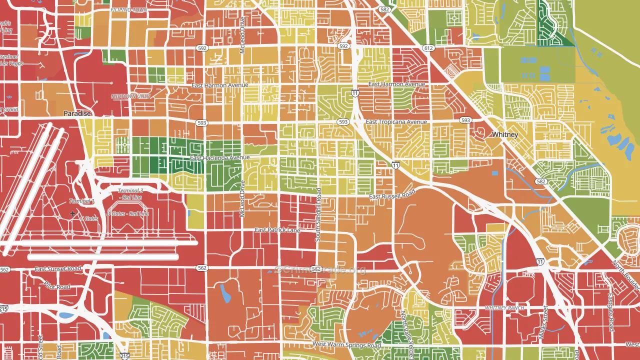 89120, NV Map of Theft Rates