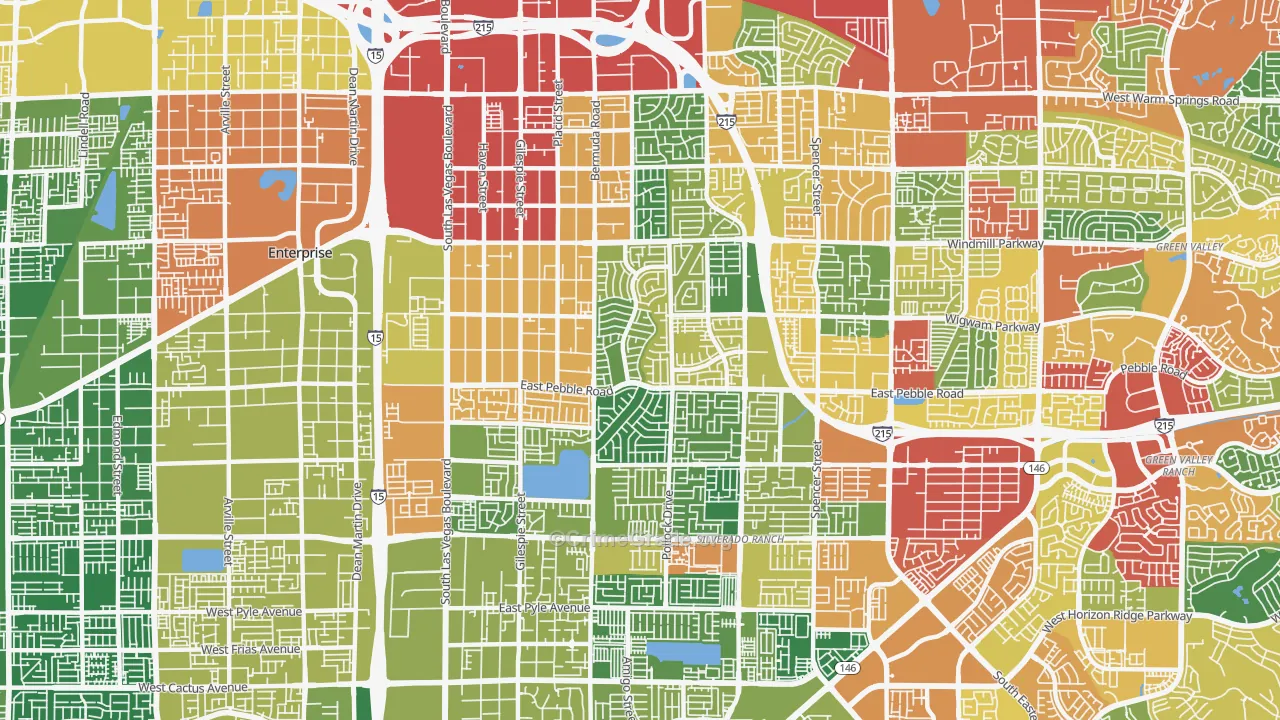 89123, NV Map of Theft Rates