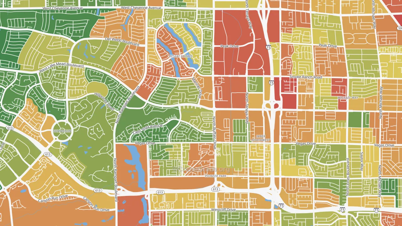89128, NV Map of Theft Rates