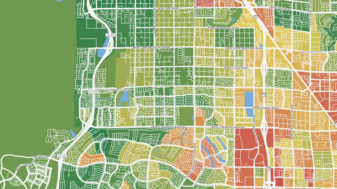 89129, NV Map of Theft Rates