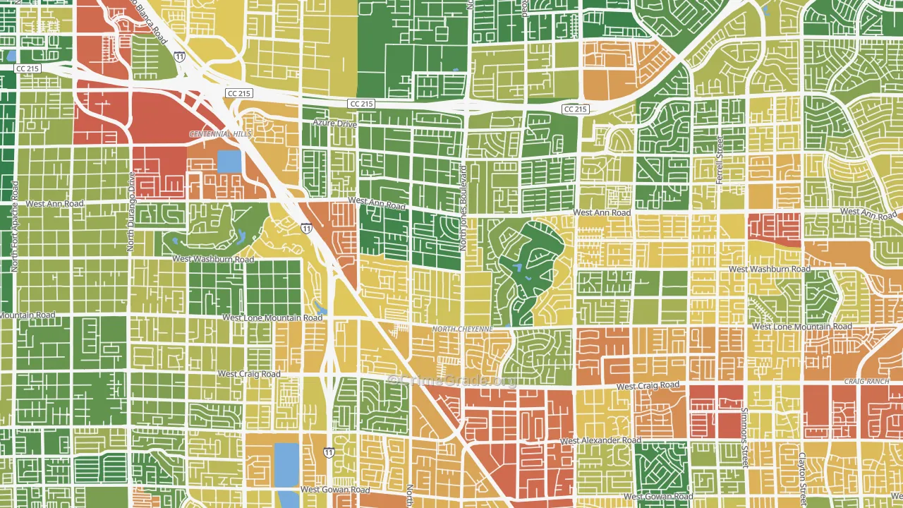 89130, NV Map of Theft Rates