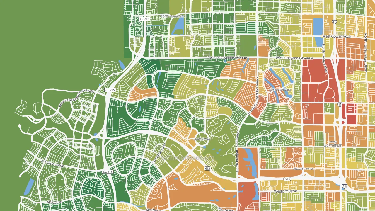 89134, NV Map of Theft Rates