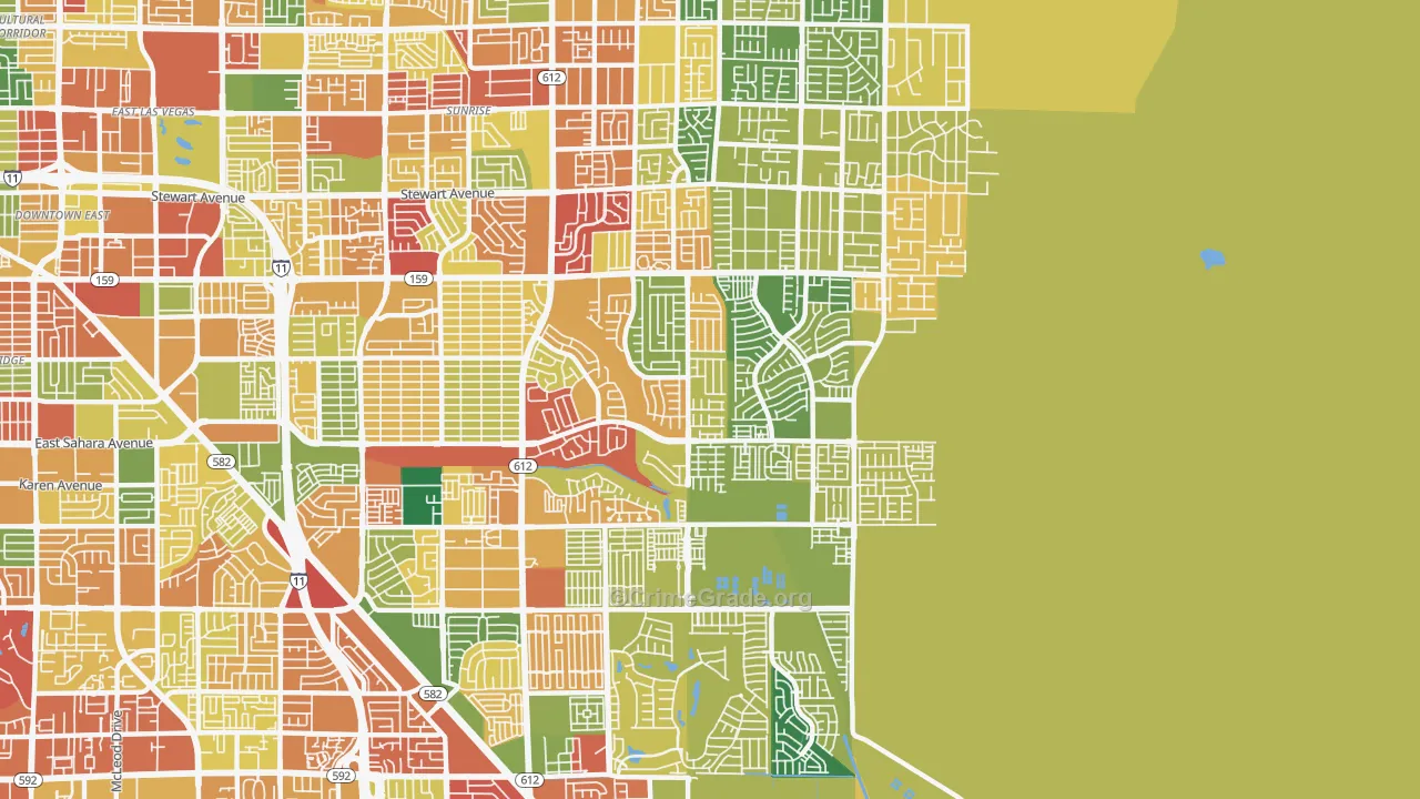 89142, NV Map of Theft Rates