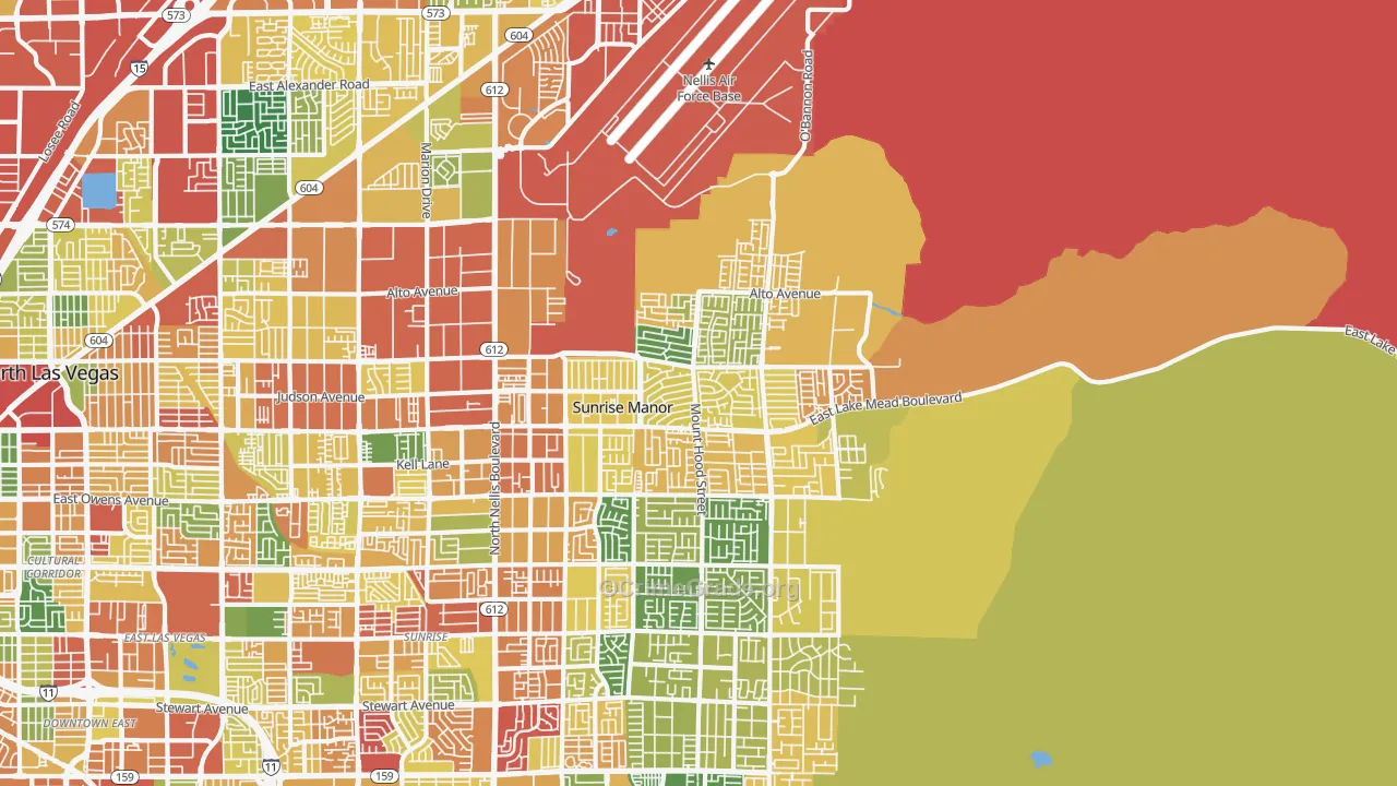 89156, NV Map of Theft Rates