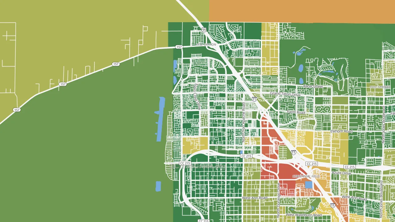 89166, NV Map of Theft Rates