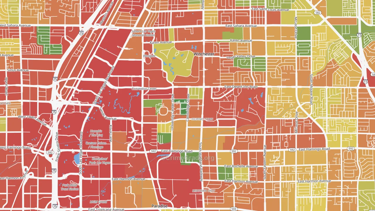 89169, NV Map of Theft Rates