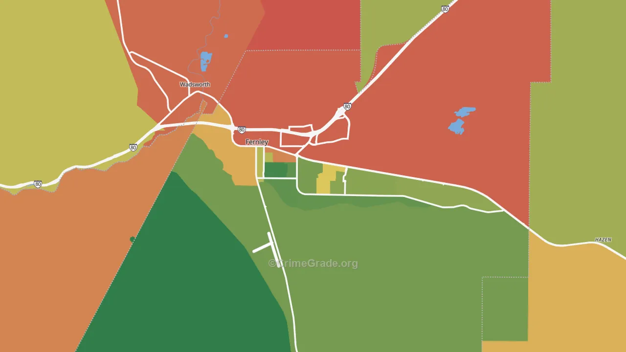 89408, NV Map of Theft Rates