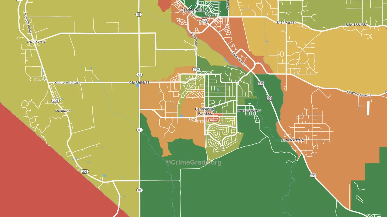 89460, NV Map of Theft Rates