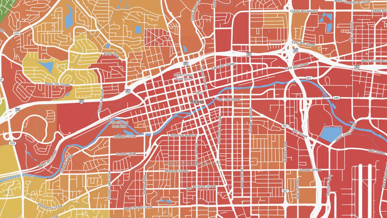 89501, NV Map of Theft Rates