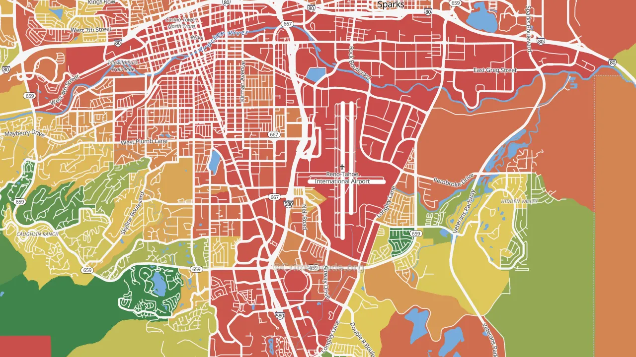 89502, NV Map of Theft Rates