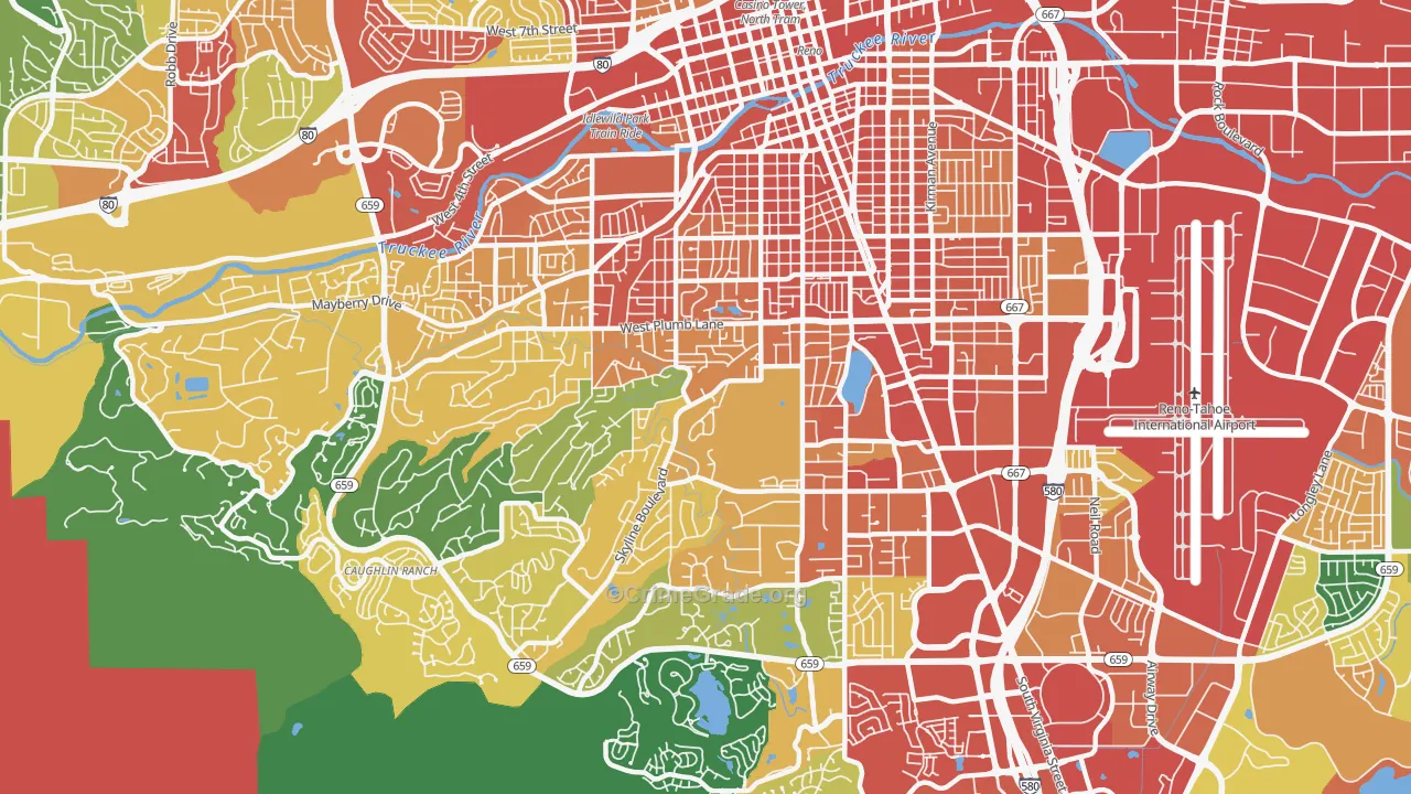 89509, NV Map of Theft Rates