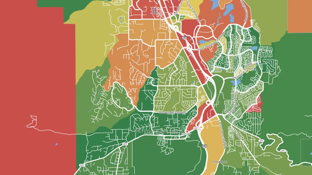 89511, NV Map of Theft Rates