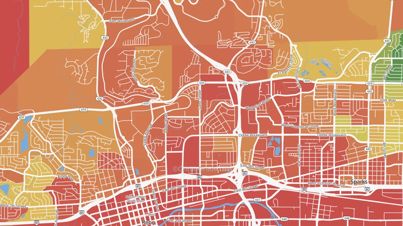 89512, NV Map of Theft Rates