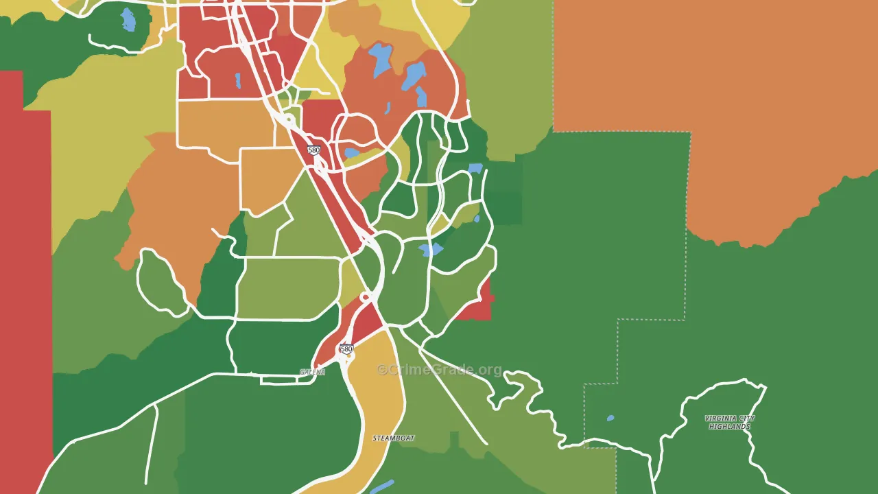 89521, NV Map of Theft Rates