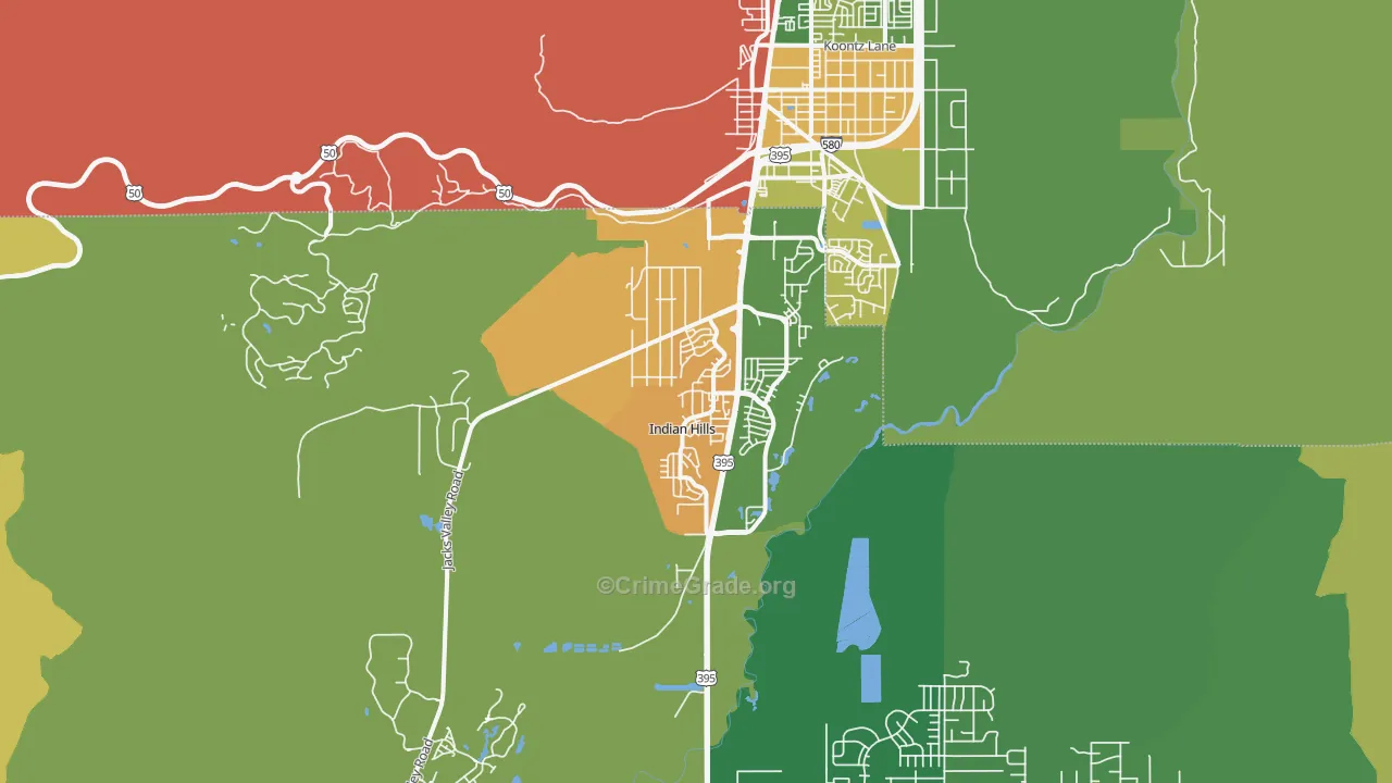 89705, NV Map of Theft Rates