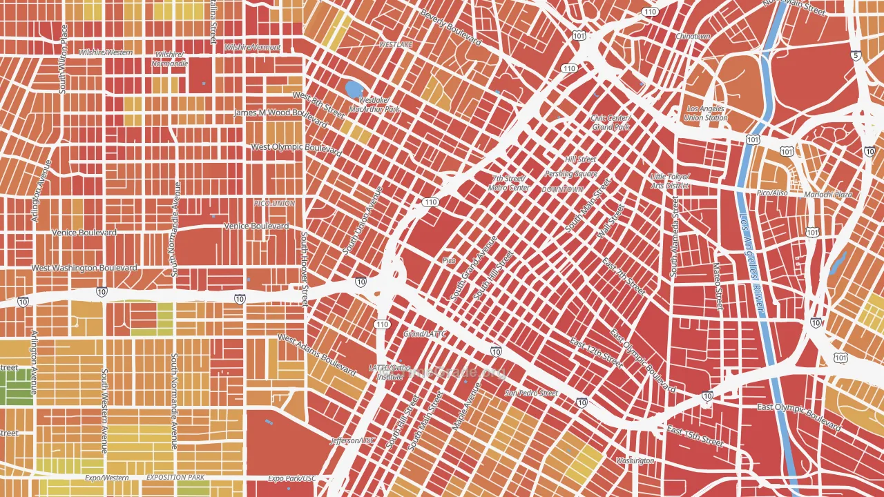 90015, CA Map of Theft Rates